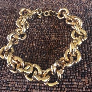 J Crew Gold chain statement necklace